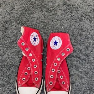 Red high top converse